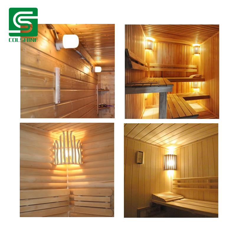 Luz de sauna de cerámica impermeable E compre luz de sauna